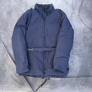 Vintage 80's Frostline Kit Navy Blue Zip Up Parka Puffer Down Jacket Sz Large